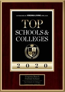 Virginia Top Schools Awarded to Virginia Beach Friends School